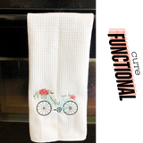 Embroidered Bicycle Kitchen Towel – Charming & Stylish Kitchen Décor