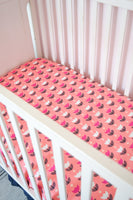 Custom Fitted Mini Crib Sheet Nursery Decor, Baby Girl or Boy Nursery Bedding