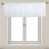 White Valances for Windows, Ruffled Curtains Coastal Valance, Rod Pocket Curtain Farmhouse Valance