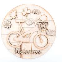 Bicycle Decoration DIY Kits for Adults Unpainted Wood, Make Your Own Sign Welcome Sign