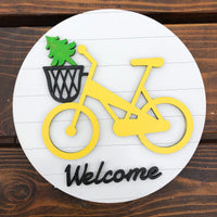 Bicycle Decoration DIY Kits for Adults Unpainted Wood, Make Your Own Sign Welcome Sign