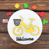 Bicycle Decoration DIY Kits for Adults Unpainted Wood, Make Your Own Sign Welcome Sign