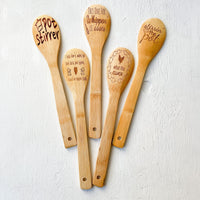 Wood Burned Spoons Prank Gift, Gifts for Her Kitchen Decor