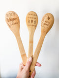 Wood Burned Spoons Prank Gift, Gifts for Her Kitchen Decor