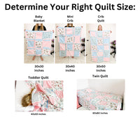 Rag Quilt for Sage Green Crib Bedding, Baby Girl Rag Quilt, Handmade Quilts for Sale, Baby Girl