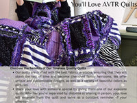 Purple and Black Rag Quilts for Sale, Big Handmade Rag Quilts, Baby Blanket to Twin Bedspread for Girls