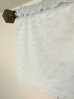 White Valances for Windows, Ruffled Curtains Coastal Valance, Rod Pocket Curtain Farmhouse Valance