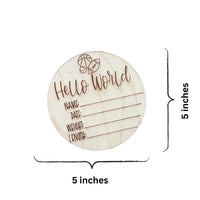 Sports Wooden Baby Birth Announcement, Newborn Hospital Disc, 5x5 inches Sports Baby Shower Gift for Boys