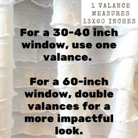 White Valances for Windows, Ruffled Curtains Coastal Valance, Rod Pocket Curtain Farmhouse Valance