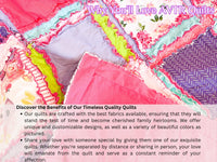 Twin Size Quilt Homemade Quilts for Sale, Teen Girl Room Decor, Pink Bedding Boho Comforter for Girls